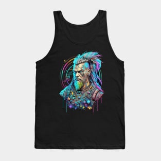 Neon Cyberpunk Viking - V1.14 Tank Top